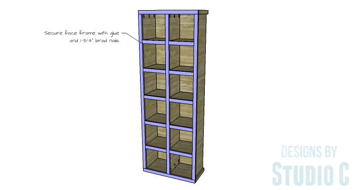 DIY Furniture Plans to Build a Squared Bookcase - Face Frame 2