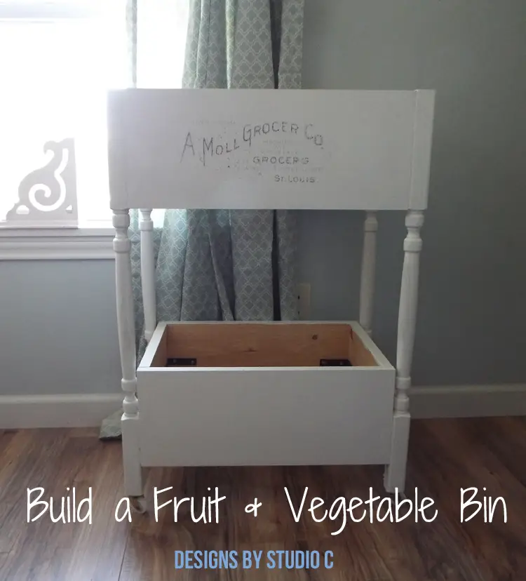 DIY Furniture Plans to Build a Fruit and Vegetable Bin - Finished Featured Image