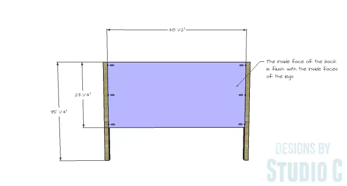 DIY Furniture Plans to Build a Demilune Console Table - Back