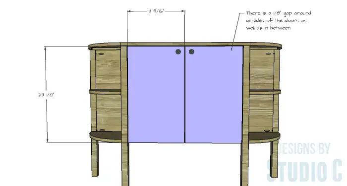 DIY Furniture Plans to Build a Demilune Console Table - Doors