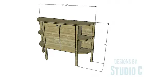 build demilune console table