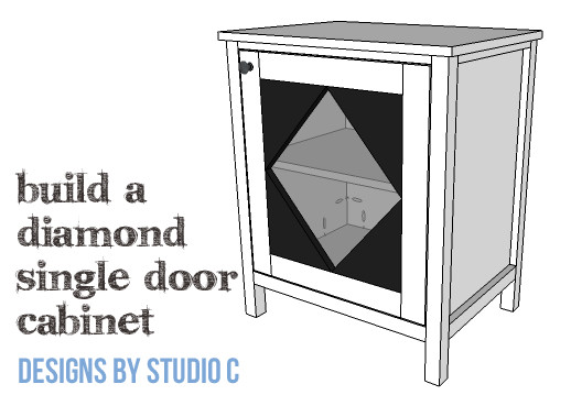 DIY Furniture Plans to Build a Diamond Single Door Cabinet - Copy
