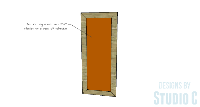 DIY Furniture Plans to Build a Framed Peg Board - Peg Board