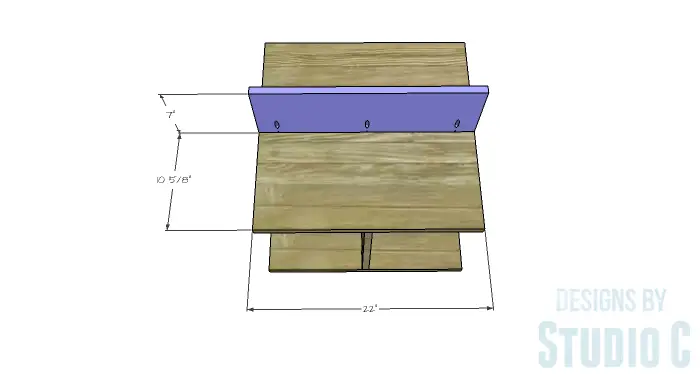 DIY Furniture Plans to Build a Mod Storage Table on Casters - Upper Shelves 1