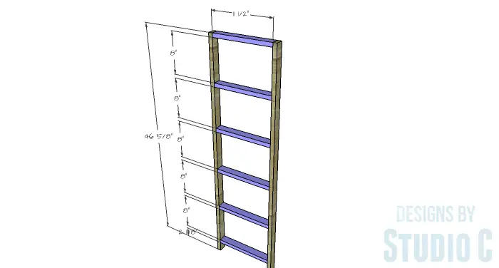 DIY Furniture Plans to Build a Crate Storage Tower - Front & Back Framing