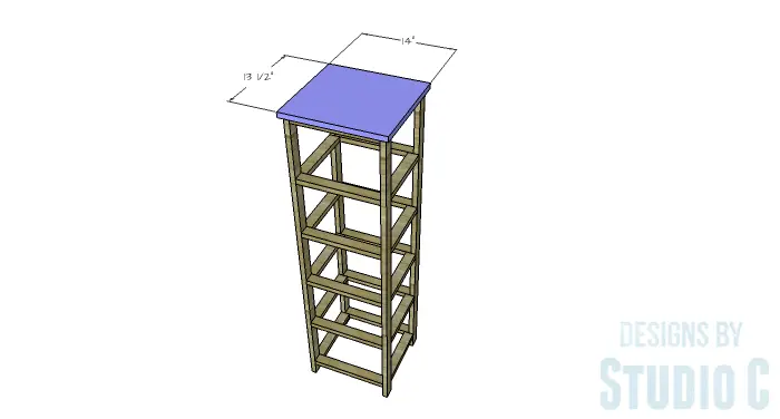 DIY Furniture Plans to Build a Crate Storage Tower - Top