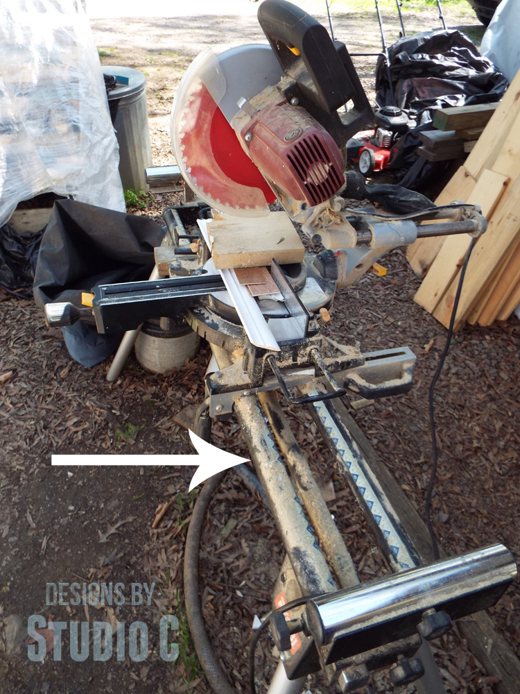 DIY Organizers for a Miter Saw Stand - Miter Saw on Stand