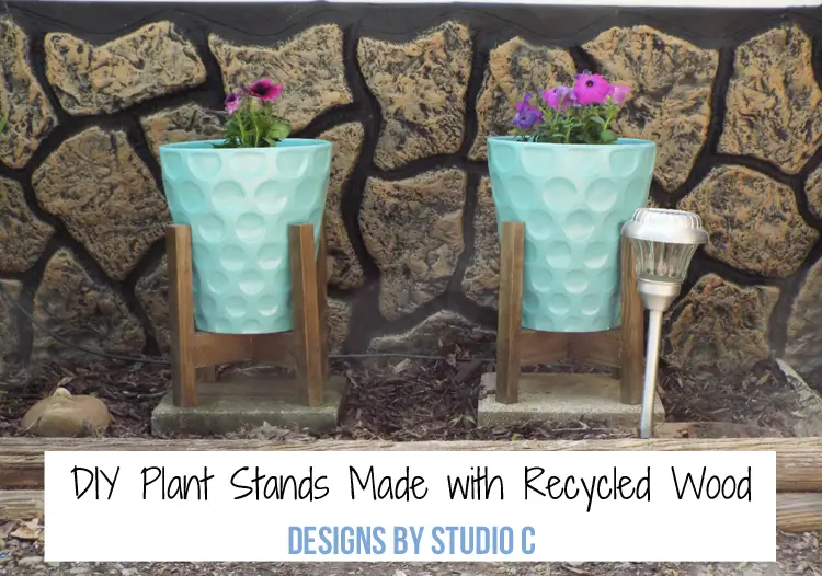 DIY Plant Stands Made with Recycled Wood