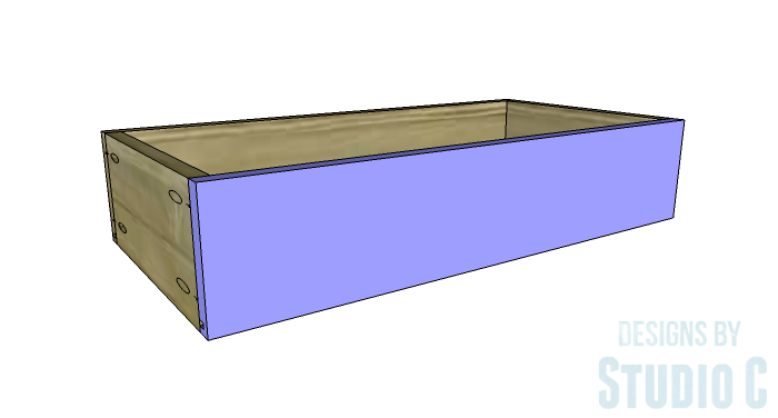 DIY Furniture Plans to Build an Open Bookcase with Drawers - Drawers 4