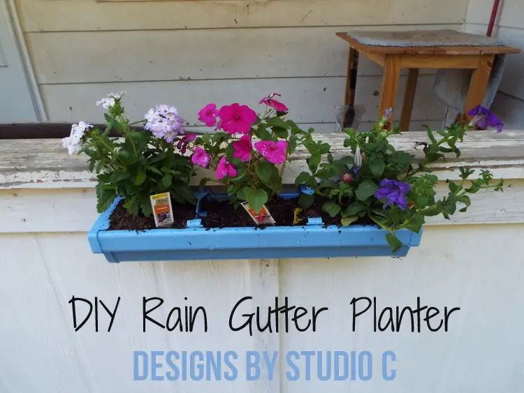 DIY Rain Gutter Planter - Featured Image