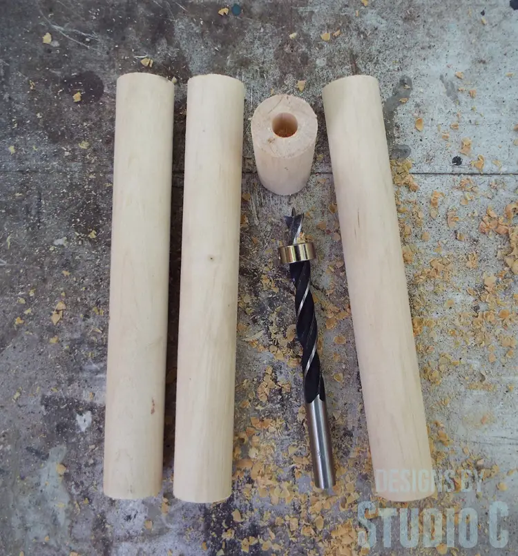 Build a DIY Three Tier Wood Stand - Dowel Pieces