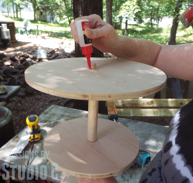 Build a DIY Three Tier Wood Stand - Layering the Pieces