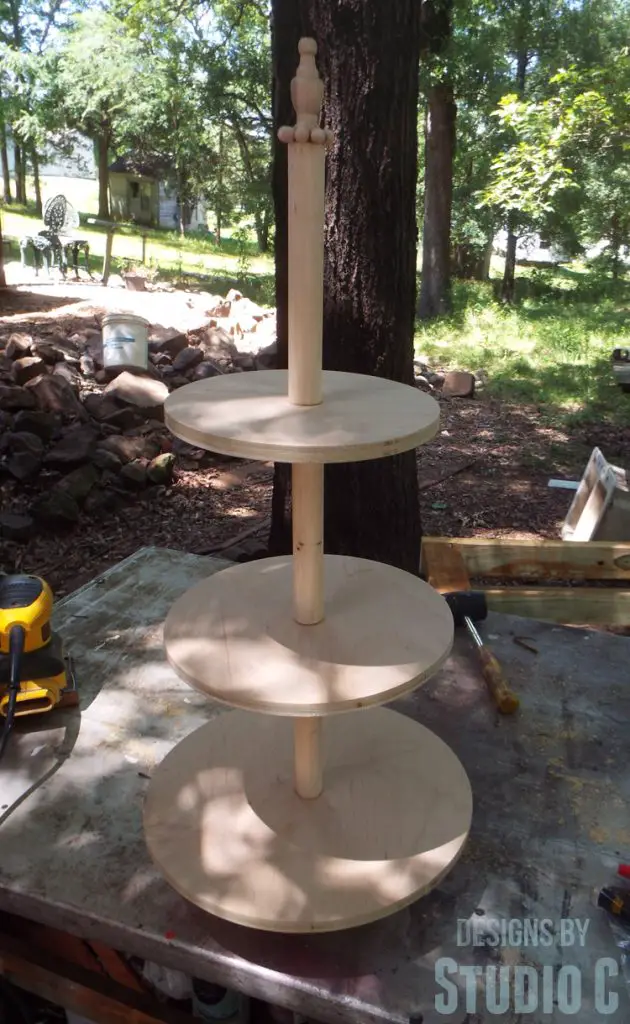 Build a DIY Three Tier Wood Stand - Unfinished