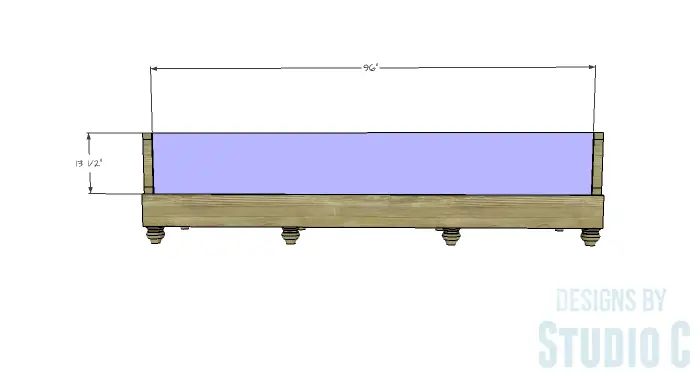 DIY Furniture Plans to Build a Long Outdoor Sofa - Outer Back Panel