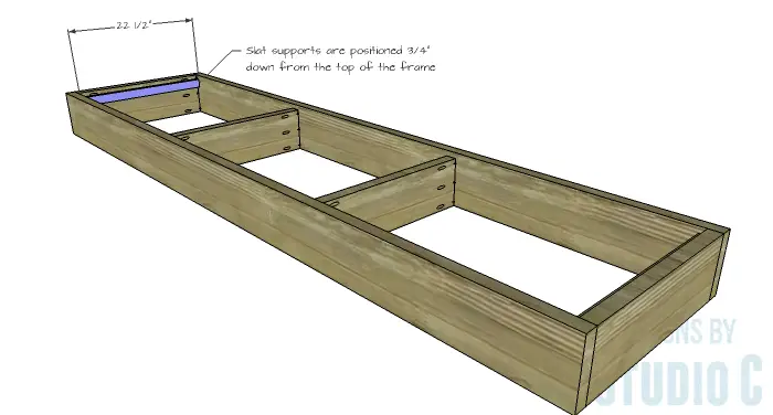 DIY Furniture Plans to Build a Long Outdoor Sofa - Seat Supports