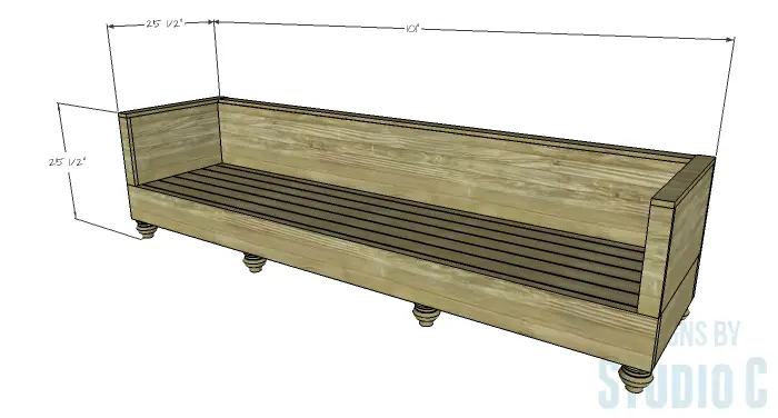 DIY Furniture Plans to Build a Long Outdoor Sofa