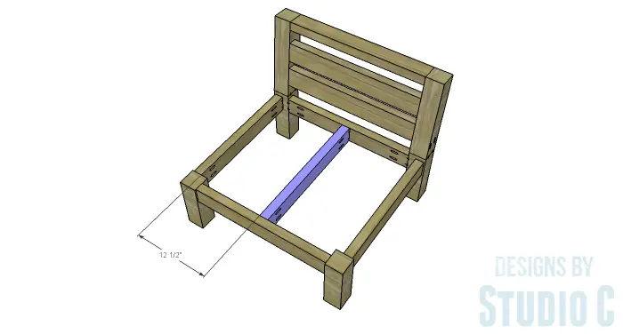 DIY Furniture Plans to Build a Low Slung Chair with Slatted Seat - Seat Support
