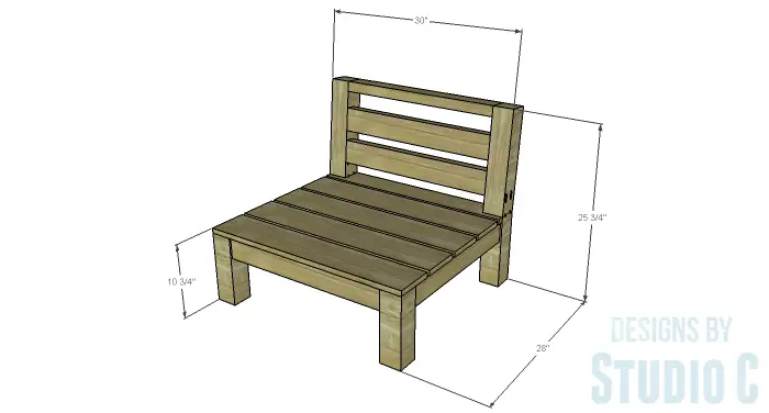 DIY Furniture Plans to Build a Low Slung Chair with Slatted Seat