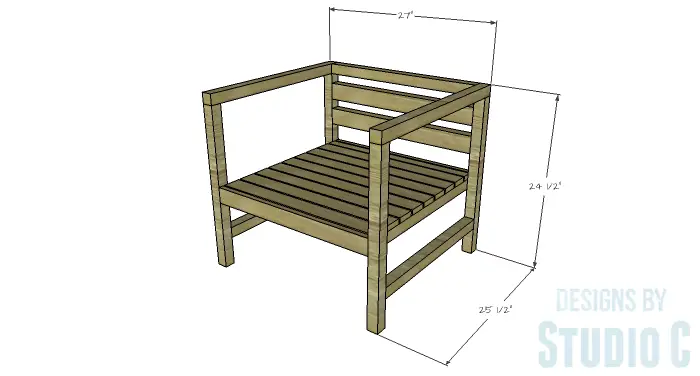 DIY Furniture Plans to Build a Modern Outdoor Chair