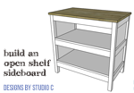 build open shelf sideboard