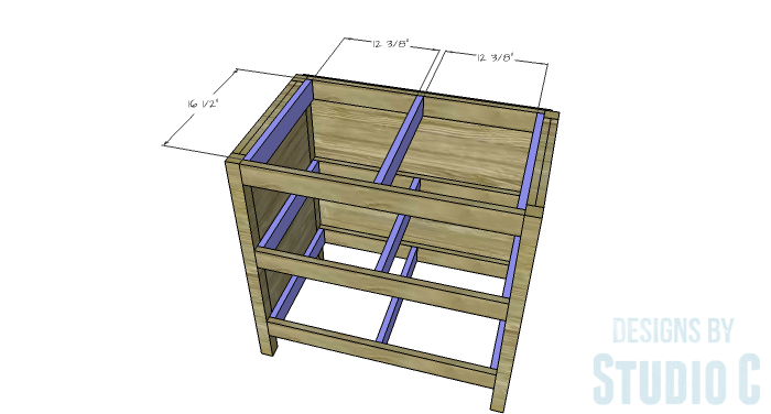 DIY Furniture Plans to Build an Open Shelf Sideboard - Shelf Supports