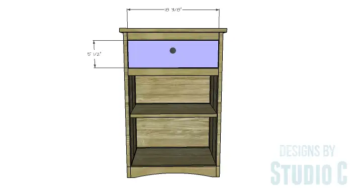 DIY Furniture Plans to Build Ryan's End Table - Drawer Front