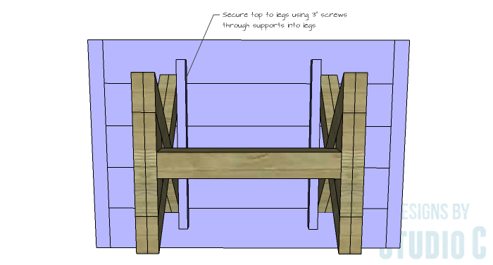 DIY Furniture Plans to Build an X Leg Coffee Table - Top 2