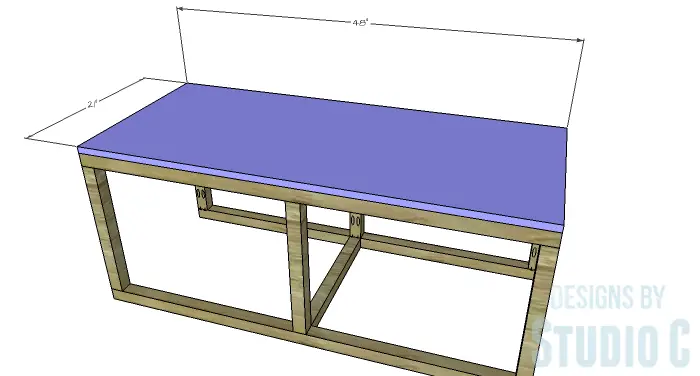 DIY Furniture Plans to Build a Coffee Table with Slide-Out Extensions - Coffee Table Top