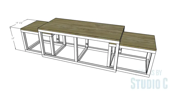 DIY Furniture Plans to Build a Coffee Table with Slide-Out Extensions - Extensions