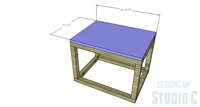 DIY Furniture Plans to Build a Coffee Table with Slide-Out Extensions - Ottoman Top