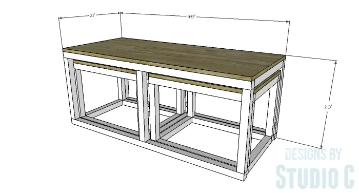 DIY Furniture Plans to Build a Coffee Table with Slide-Out Extensions