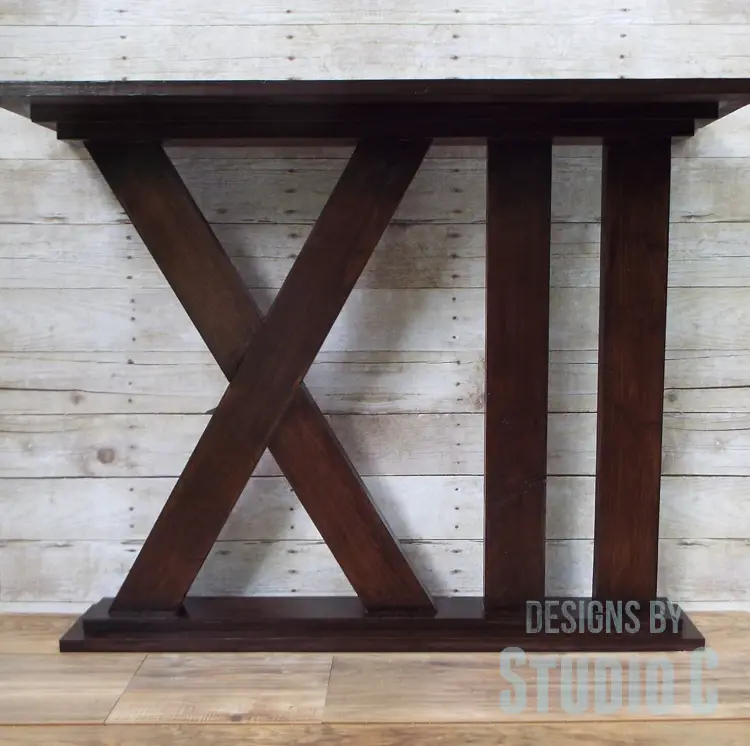 DIY Furniture Plans to Build a Roman Numeral Console Table - Completed