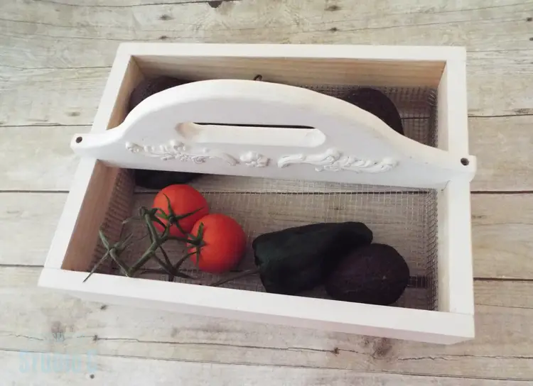 DIY Plans to Build a Vegetable Gathering Basket - Angled Top View
