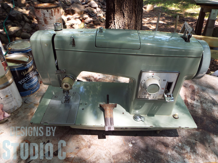Painting an Old Metal Sewing Machine - Before