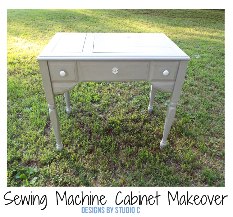 Sewing Machine Cabinet Makeover - Featured Image