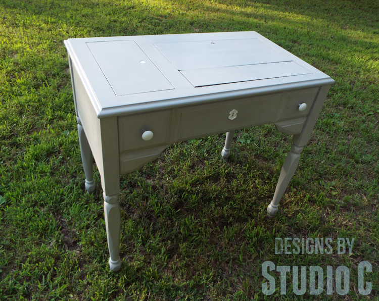 Sewing Machine Cabinet Makeover - Cabinet Side View