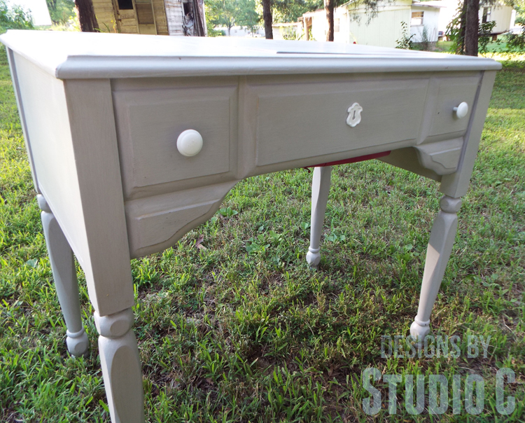 Sewing Machine Cabinet Makeover - Front Hardware