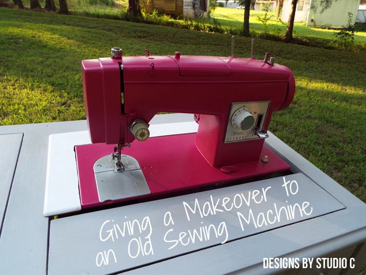 Painting an Old Metal Sewing Machine