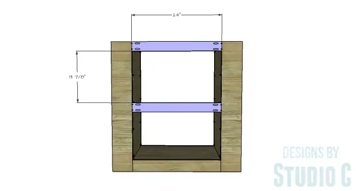 DIY Furniture Plans to Build a Dresser with Side Storage - Back Stretchers