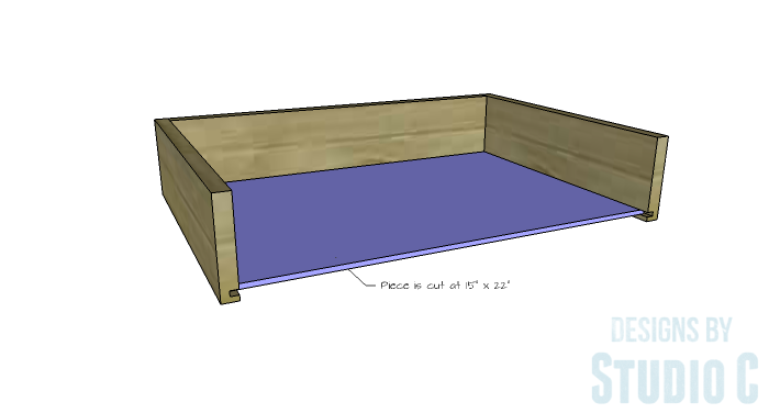 DIY Furniture Plans to Build a Dresser with Side Storage - Drawer 3