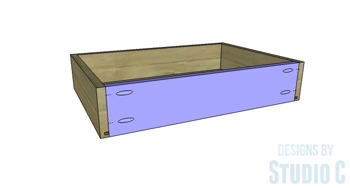 DIY Furniture Plans to Build a Dresser with Side Storage - Drawer 4
