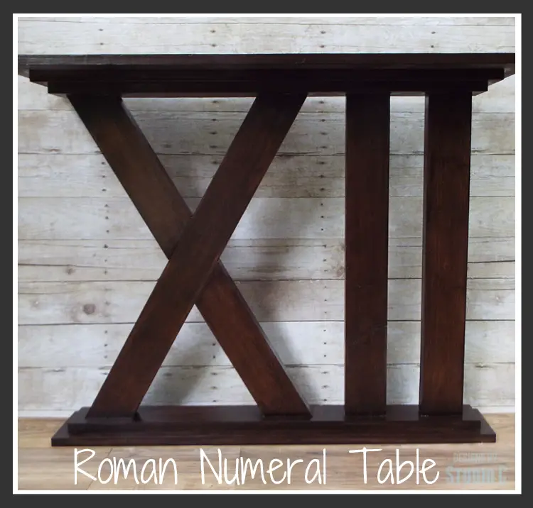 DIY Furniture Plans to Build a Roman Numeral Console Table Featured Image Large