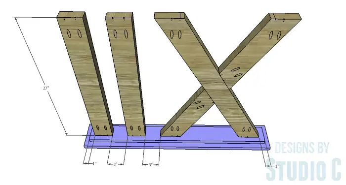 DIY Furniture Plans to Build a Roman Numeral Console Table - Bottom 2
