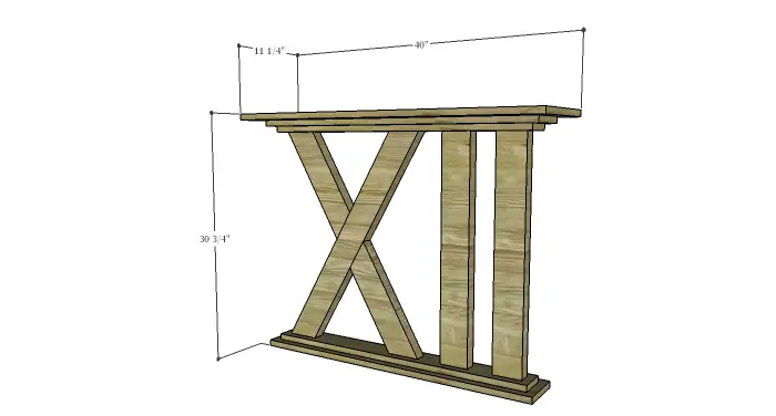 DIY Furniture Plans to Build a Roman Numeral Console Table - Copy