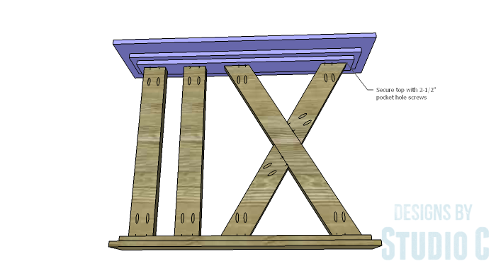 DIY Furniture Plans to Build a Roman Numeral Console Table - Top 2