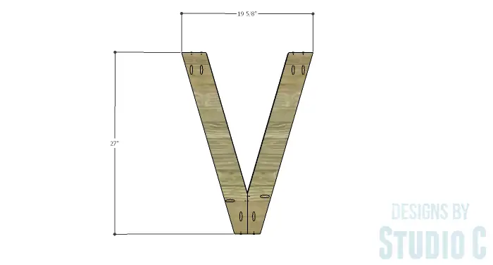 DIY Furniture Plans to Build a Roman Numeral Console Table - V 2