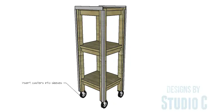 DIY Furniture Plans to Build a Portable Stand for Weights and PowerBlocks - Casters