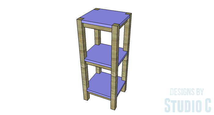 DIY Furniture Plans to Build a Portable Stand for Weights and PowerBlocks - Shelves in Place