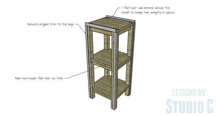 DIY Furniture Plans to Build a Portable Stand for Weights and PowerBlocks - Trim