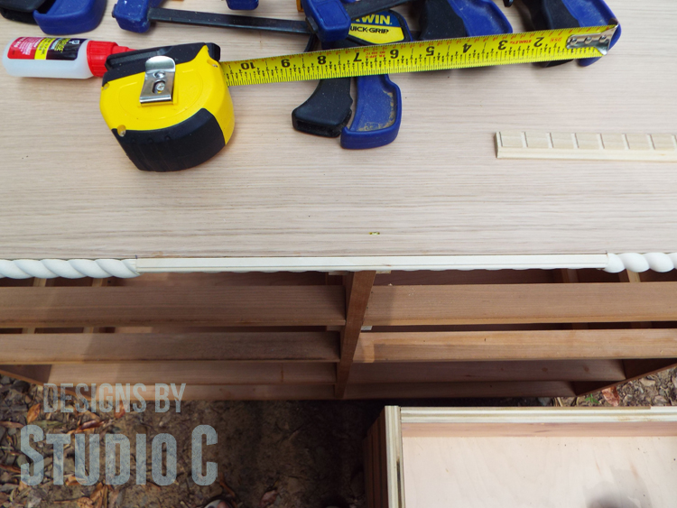 Repair the Top of a Dresser and Add Pieced Trim to the Edges - Centered Front Trim